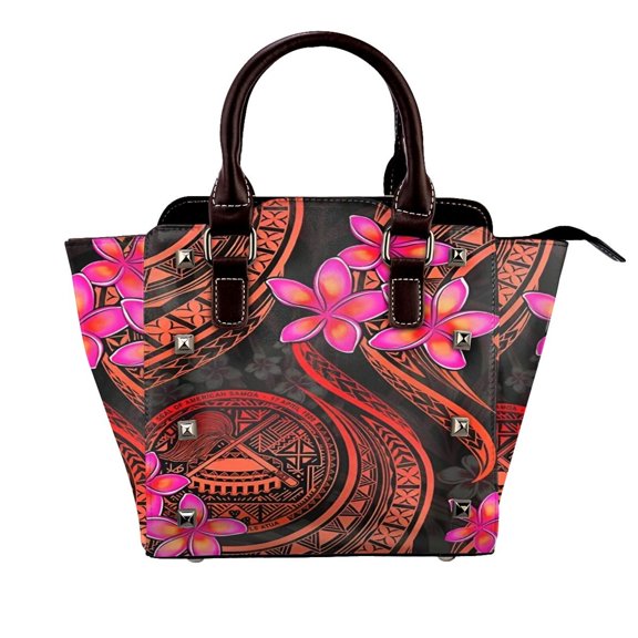 Beautiful Hand Drawn Floral Pattern Rivet Fashion One-Shoulder Women's Handbag Tote Bag