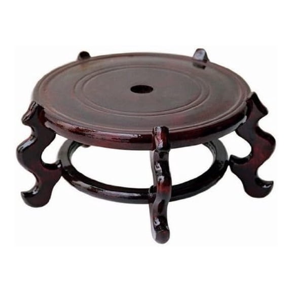 Beautiful Hand Oriental Fishbowl Vase Stand Round 12"