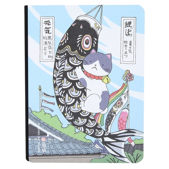 Beautiful Hand Painting Cover Notebook Journal Pad Car Type Hand Draw Notebook(Fish Flag)