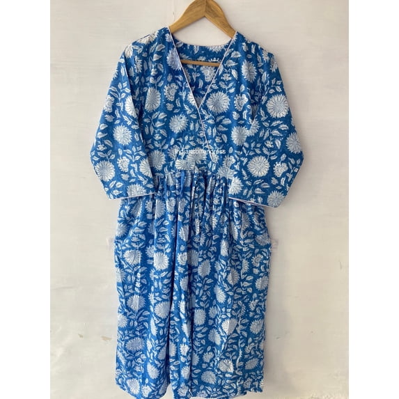 Beautiful Hand Print Dress,Handblock Cotton Dress,Indian Print Dress,Cotton Block Dresss,Block Print Dress, Long Dresses