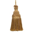 thumbnail image 1 of Beautiful Hand-crafted 5" (12.5cm) Key Tassel, 3 1/2" (8.5cm) Loop # IKTJ,, Rustic Gold #4975 (Light Gold, Beige Gold, Yellow Gold) Sold Individually, 1 of 1