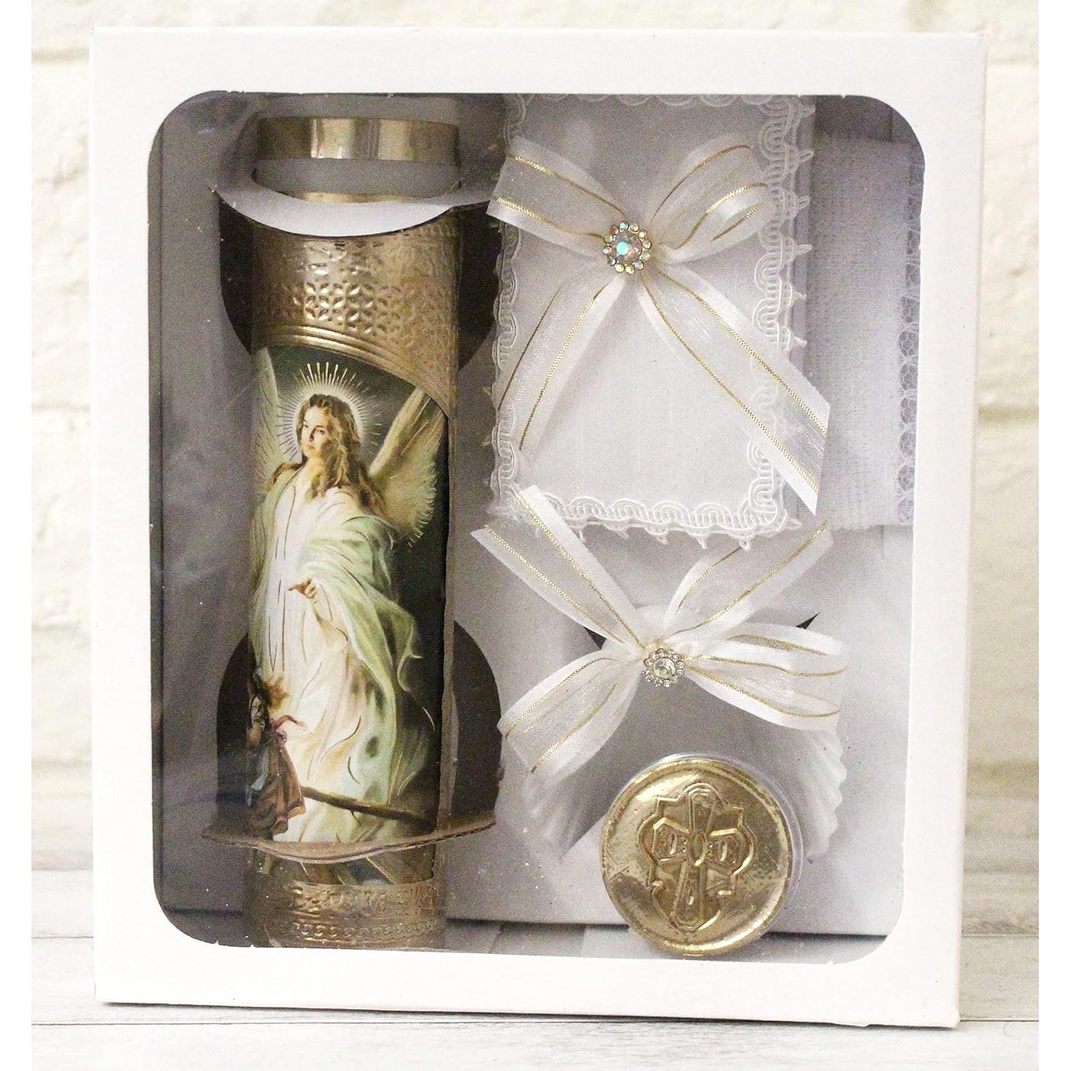 Beautiful Handmade 5pc. Angels with Kids Foil Baptism Christening ...