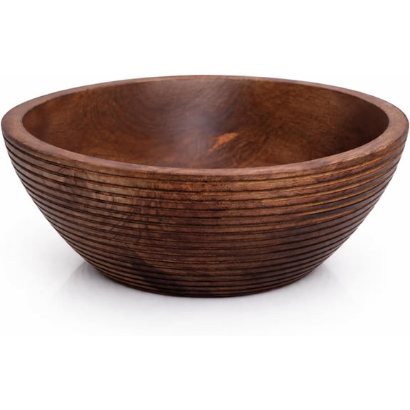 Beautiful Handmade 7 x 3" Decorative Mango Wood Snack Serving Bowl For Dry Fruits Chips Coffee Table Countertop Display Key Bowl Tableware Kitchen Living Room Home Decor Accents Dinnerware