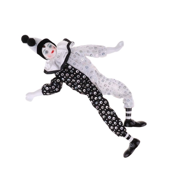 Beautiful Harlequin Doll Porcelain Doll Traditional Model Delicate 16 Inch Porcelain Doll Figurine Table Desk Decors