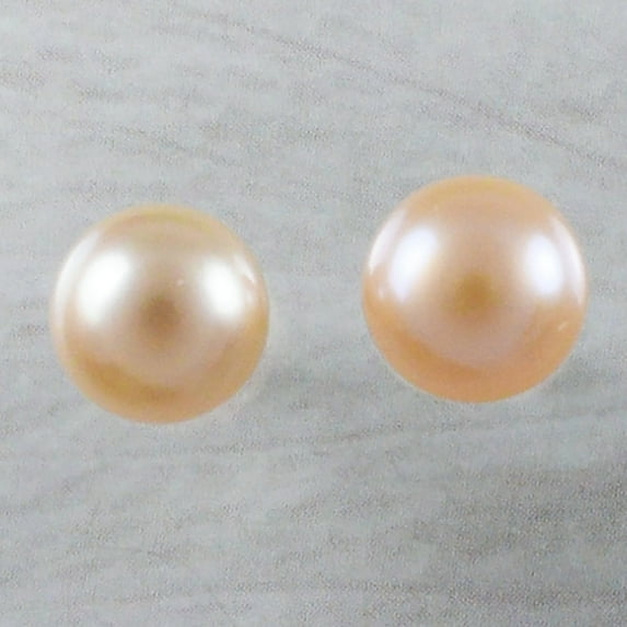 Beautiful Hawaiian Genuine Pink Pearl Earring, Sterling Silver Pink Pearl Stud Post Earring, E9351 Birthday Anniversary Wife Mom Gift
