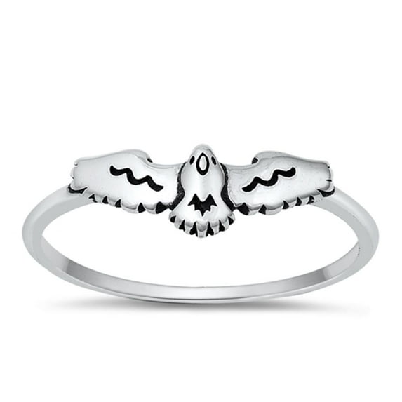 Beautiful Hawk Eagle Bird Raptor Ring .925 Sterling Silver Band Jewelry Female Male Unisex Size 10