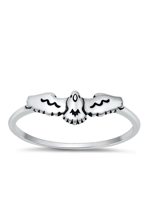 Beautiful Hawk Eagle Bird Raptor Ring .925 Sterling Silver Band Jewelry Female Male Unisex Size 10