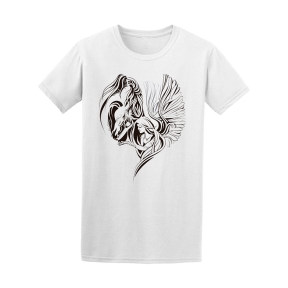 Beautiful Heart And Angels Tee Men's -Image by Shutterstock