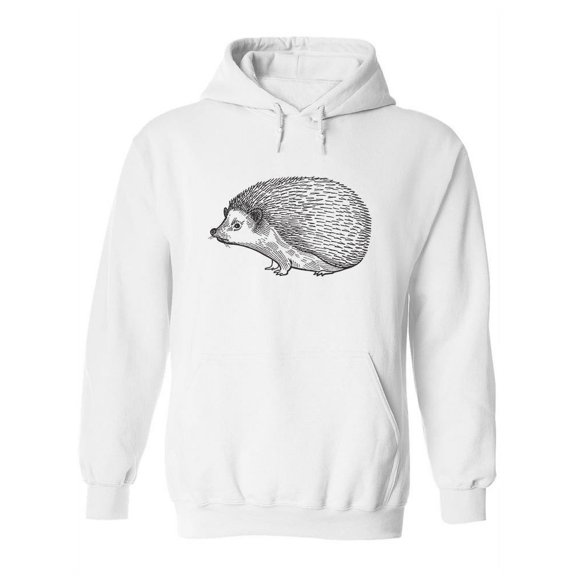 Beautiful Hedgehog Sketch Hoodie Women -Image by Shutterstock, Female x-Large