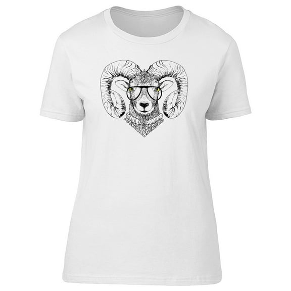 Beautiful Hipster Ram T-Shirt Men -Image by Shutterstock, Male XX-Large