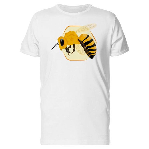 Beautiful Honey Bee Cartoon T-Shirt Men -Image by Shutterstock, Male Small