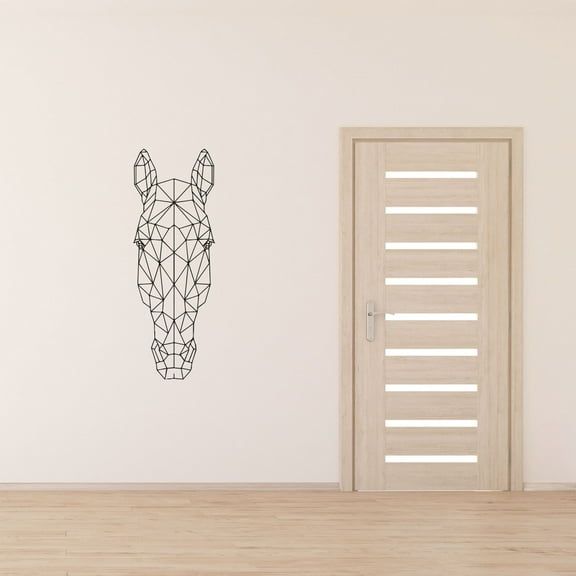 Beautiful Horse Stallion Portrait Aztec Pattern Silhouette Horse Stallion Mare Vinyl Wall Art Wall Sticker Wall Decal Cowboy Cowgirl Farm House Wall Decoration Home Room Décor Design Size (10x4 inch)