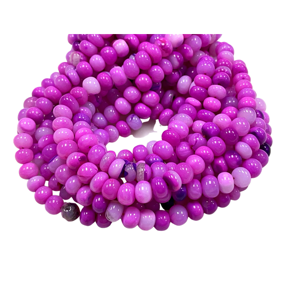 Beautiful Hot Pink Color Natural Opal Beads 16 Inch, 6-7mm Hot Pink Opal Gemstone Beads, AAA Quality Opal Beads, Jewelry Making Crafts