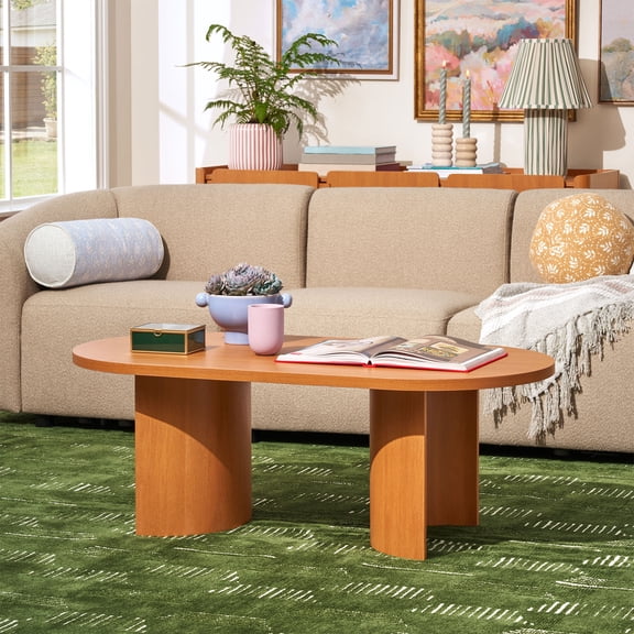 Beautiful Mae Coffee Table by Drew Barrymore, Cherry Finish