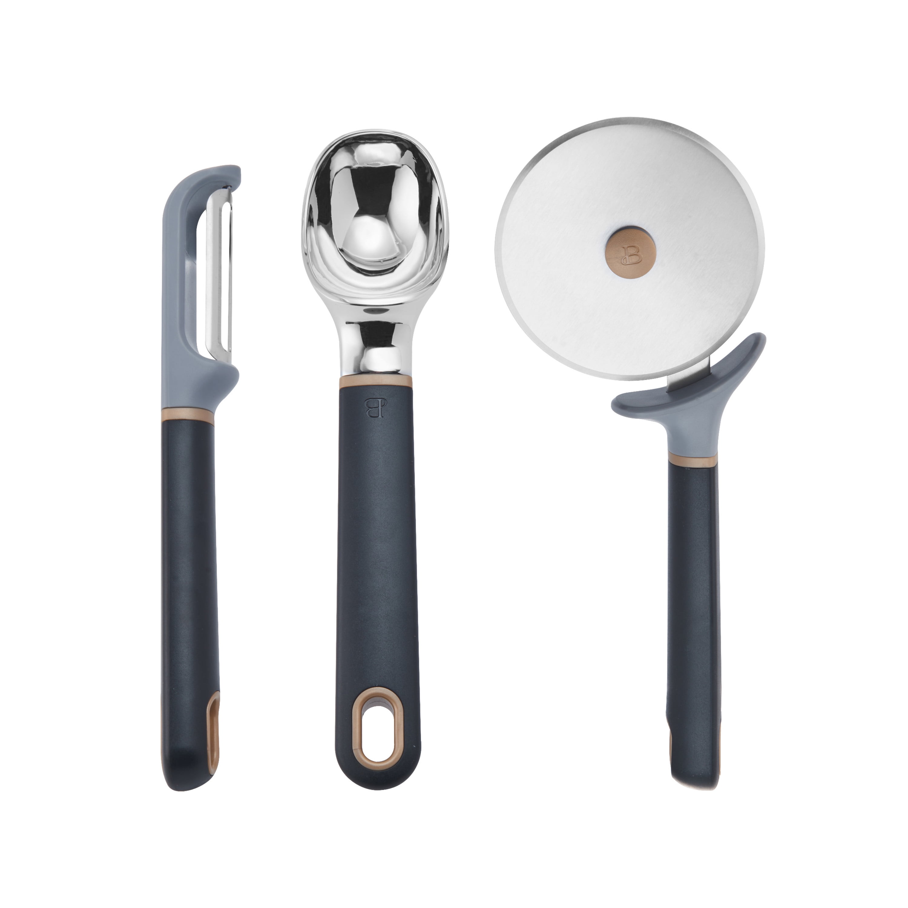 Beautiful Ice Cream Scoop, Pizza Cutter, and Peeler in Black Sesame by Drew Barrymore - Walmart.com