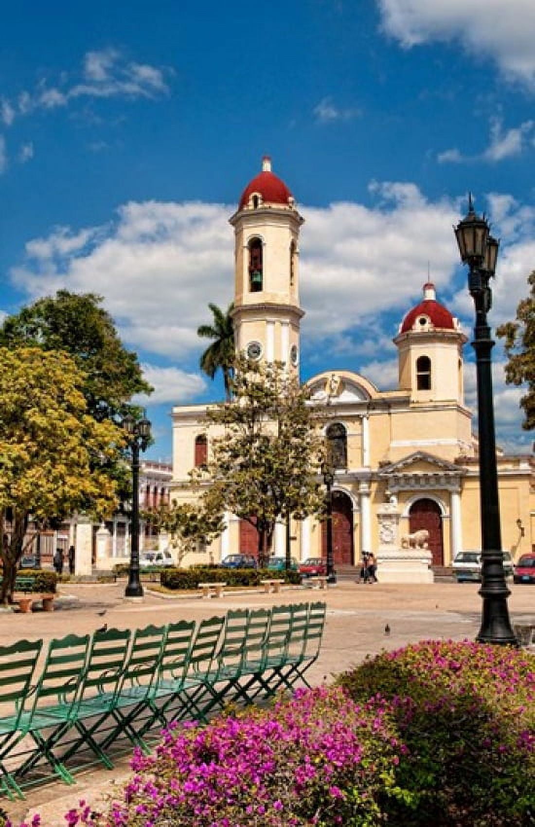 Beautiful Immaculate Conception Catholic Church in Cienfuegos Cuba Canvas Art - Bill Bachmann DanitaDelimont (22 x 34)