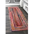 thumbnail image 1 of Beautiful Indian Handmade Braided Red Multi Color Cotton Area Rugs ,Home Decor Cotton Carpet Size 2.6 x 14 Feet ( 75 cm x 420 cm ), 1 of 4