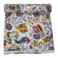 thumbnail image 1 of Beautiful Indian Handmade Cotton Kantha Quilt,Kantha Gudri, Floral with Mukut Design in Traditional Look Cotton Throw Blanket, Bedspread Size ( King 108" x 108" ), 1 of 5