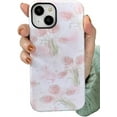 thumbnail image 1 of Beautiful Ink and Wash Tulip Flowers Leafs Hard Phone Case Compatible with iPhone Case (Tulip,iPhone 13 Pro), 1 of 6