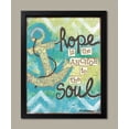 thumbnail image 1 of Beautiful Inspirational "Hope Is The Anchor To the Soul" Print; Nautical Decor; One 11x14in Black Framed Print; Ready to hang!, 1 of 1