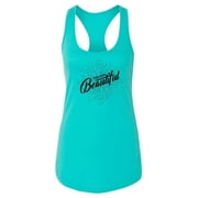 Beautiful Inspirational Quote Tank Women -Image by Shutterstock, Female x-Small