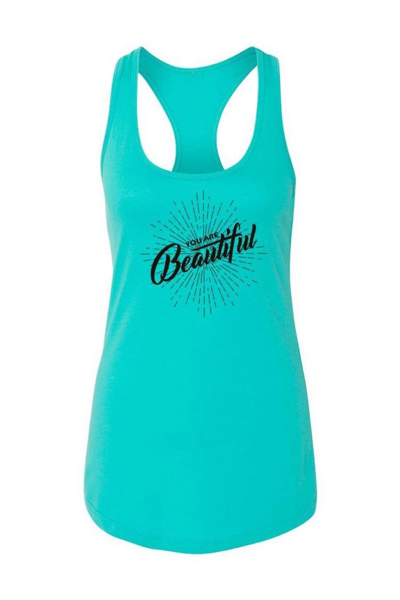 Beautiful Inspirational Quote Tank Women -Image by Shutterstock, Female x-Small