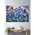 Beautiful Irises Poster Wall Art Modern Wall Decor For Living Room ...