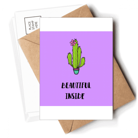 Beautiful Iside Cactus Art Deco  Fashion Postcards Envelopes Blank Note Cards Mailing