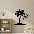 thumbnail image 1 of Beautiful Island Ocean View Coconut tree Trees Birds Calm Flying Vinyl Wall Sticker Wall Art Wall Decal Home Bar Area Chill Wall Decoration House Home Decor Stickers Decoration Size (20x18 inch), 1 of 3