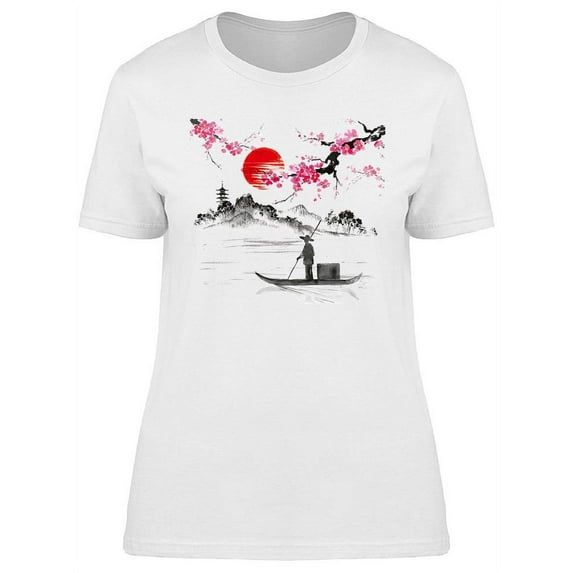 Beautiful Japnaese Landscape T-Shirt Women -Image by Shutterstock, Female Small