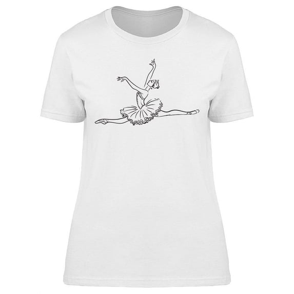 Beautiful Jumping Ballerina T-Shirt Women -Image by Shutterstock, Female Medium