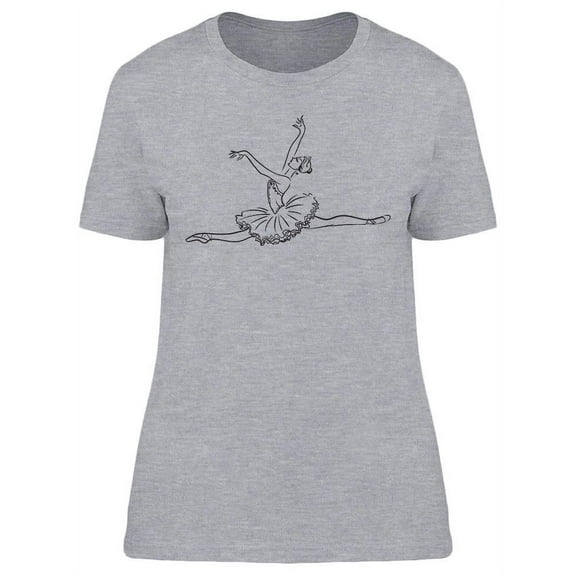 Beautiful Jumping Ballerina T-Shirt Women -Image by Shutterstock, Female XX-Large