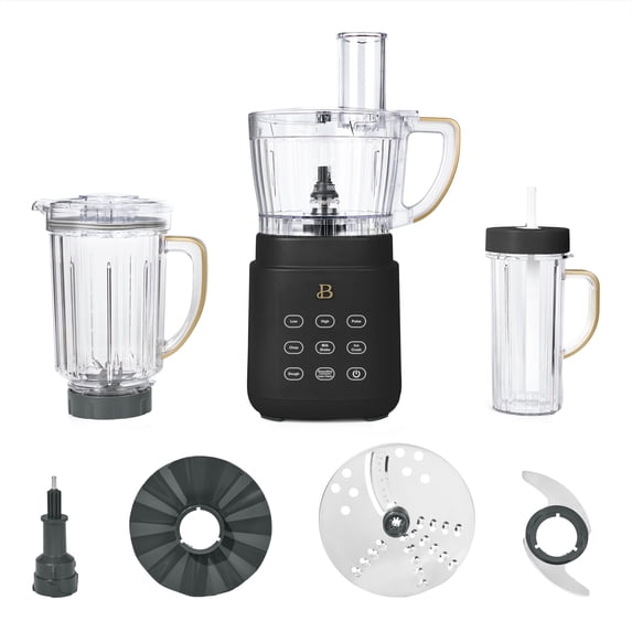 Beautiful 3-in-1 Kitchen System, Blender, Food Processor & Personal Blender, Black Sesame by Drew Barrymore