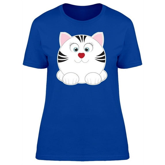 Beautiful Kitten Doodle T-Shirt Women -Image by Shutterstock, Female Large