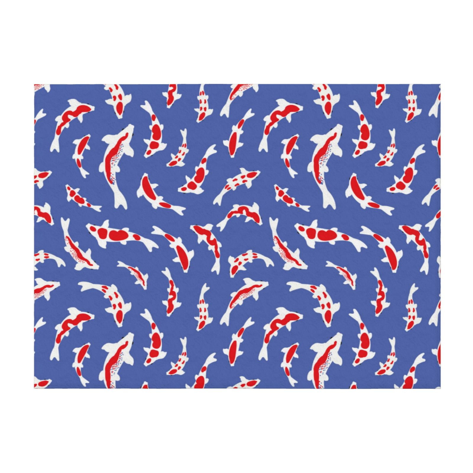 Beautiful Koi Fish Throw Blanket for Couch, Super Soft Fuzzy Comfy Warm Throw Blanket