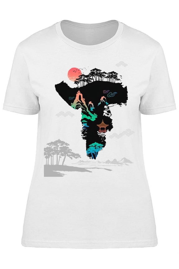 Beautiful Korea Houses T-Shirt Women -Image by Shutterstock, Female Large