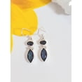 thumbnail image 1 of Beautiful Labradorite Earrings, Solid 925 Sterling Silver, Deep Blue Flash Labradorite, Birthstone Earring, Bezel Earring, Gift For Her, Mom, 1 of 1