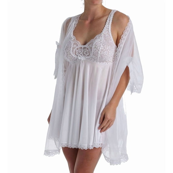 Beautiful Lace 3pc Baby Doll Set X3595 Black,White