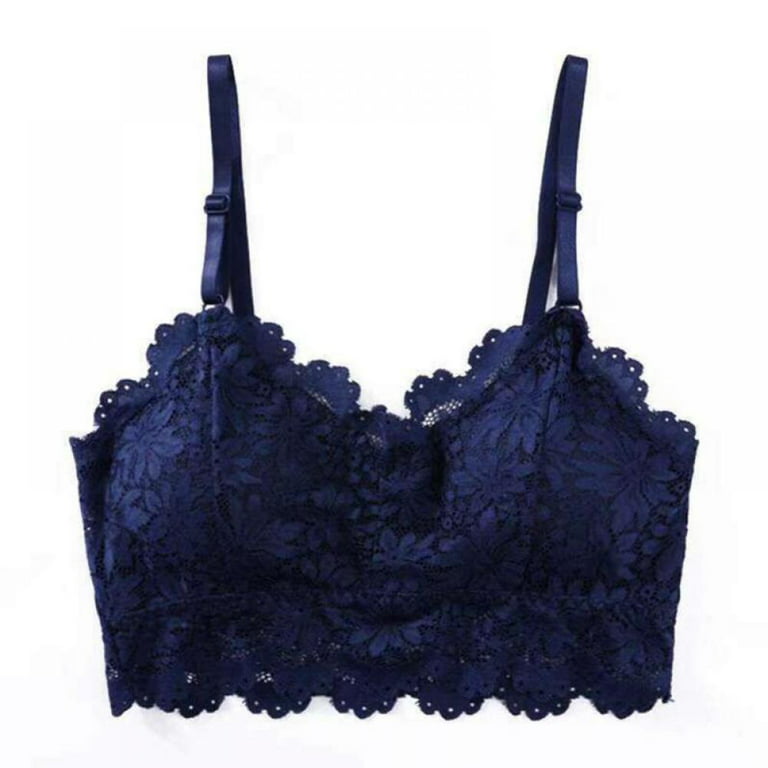Beautiful Lace Bralettes for Women with Straps and Removable Pads 
