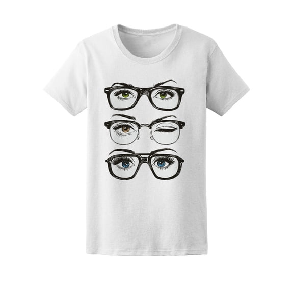 Beautiful Lady Vintage Eyes T-Shirt Women -Image by Shutterstock, Female Medium