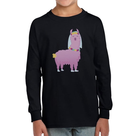 Beautiful Lama Bride Long Sleeve Toddler -Image by Shutterstock, 5 Toddler
