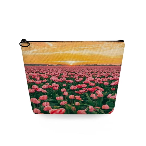 Beautiful Landscape Casual Travel Toiletry Bag Pretty Floral Print Women's Makeup Cosmetic Bags Gift Heat Transfer Pencil Cases