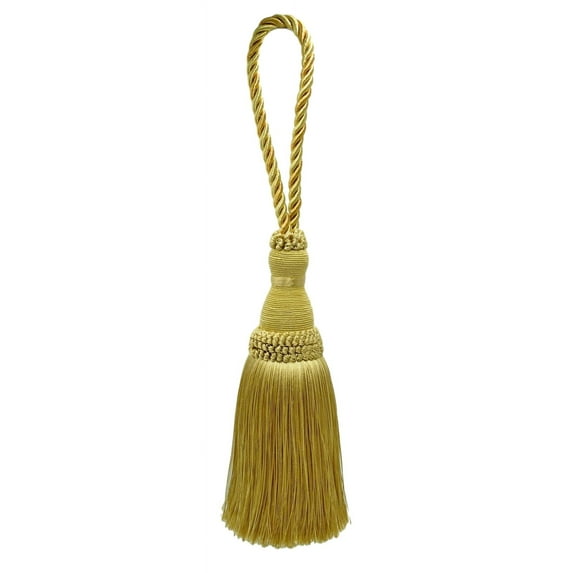 Beautiful Large 8" (20cm) Key Tassel, 5" (12.5cm) Loop # KTH8,, Canary Gold #4875 (Dark Gold, Yellow Gold) Sold Individually