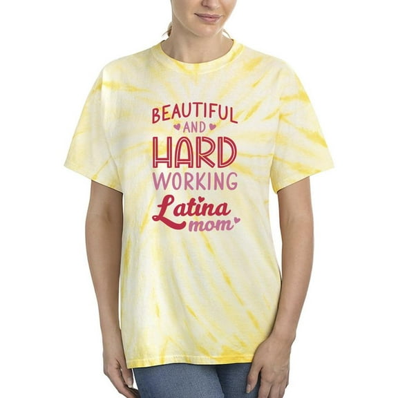 Beautiful Latina Mom Text Tie Dye Cyclone Women -Smartprints Designs, Female Medium