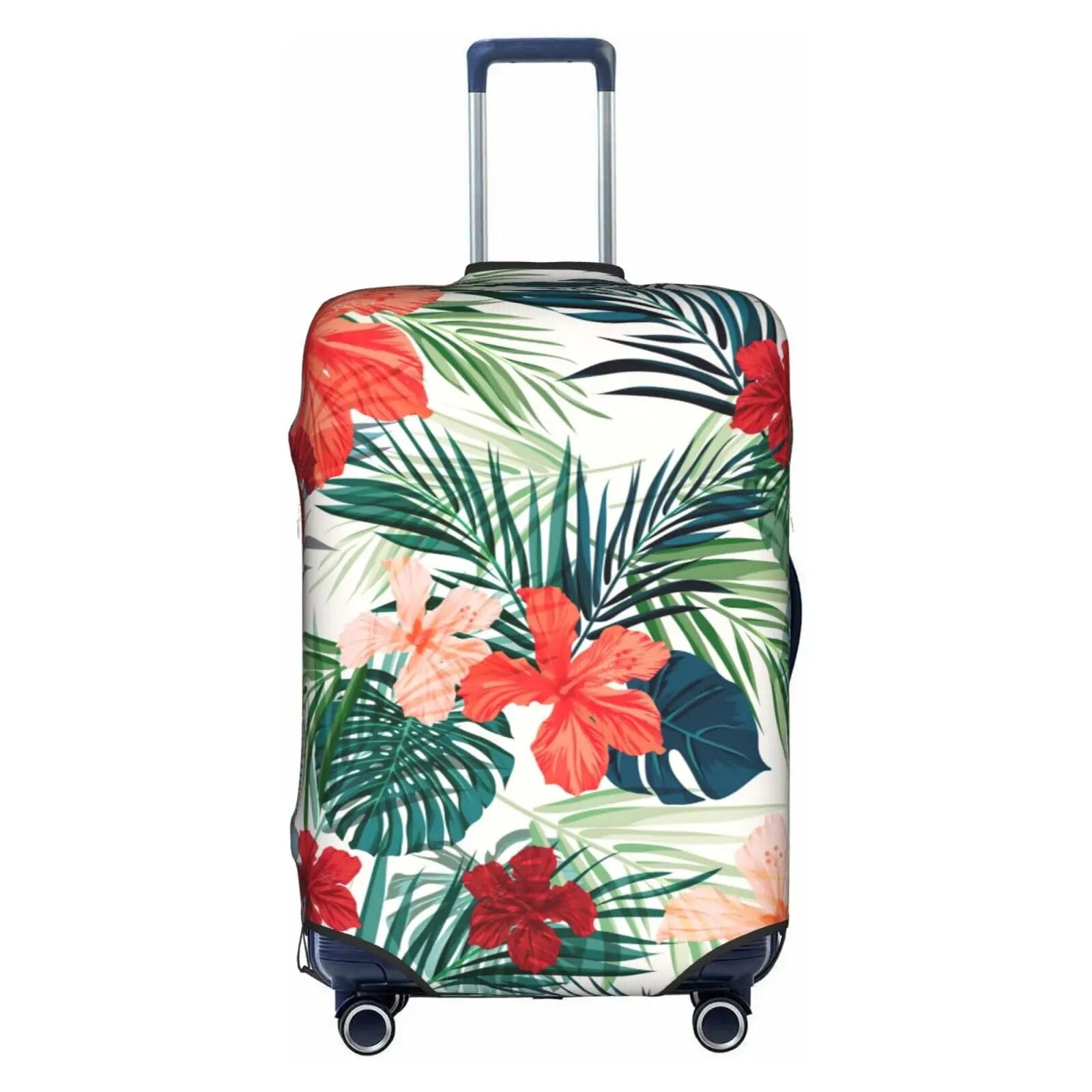 Beautiful Leaves Print Travel Luggage Cover Elastic Washable Suitcase