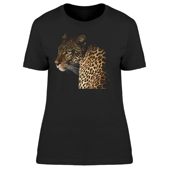 Beautiful Leopard At Side T-Shirt Women -Image by Shutterstock, Female Large