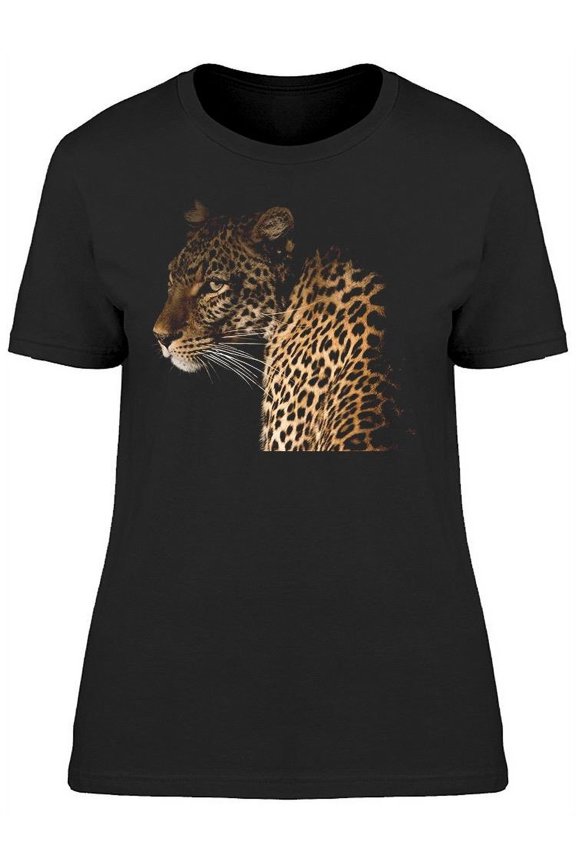 Beautiful Leopard At Side T-Shirt Women -Image by Shutterstock, Female x-Large