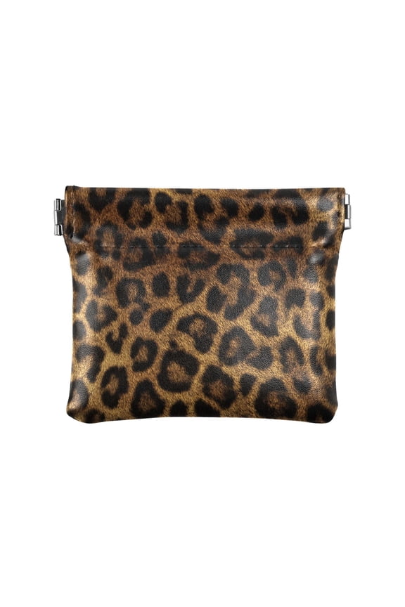Beautiful Leopard Print Wallet Small PU Leather Change Pouch Wallet for Women