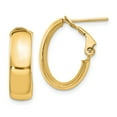 thumbnail image 1 of Beautiful Leslie's 14K 6mm High Polished Oval Omega Hoop Earrings, 1 of 2