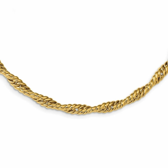Beautiful Leslie's 14K Polished Twisted Fancy Link Necklace